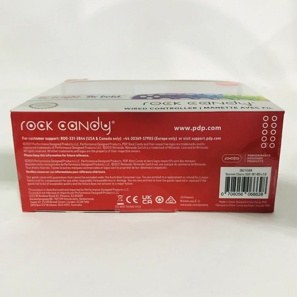 Nintendo Switch Rock Candy Wired Controller Stormin Cherry Brand New in Box Gift - Picture 6 of 6